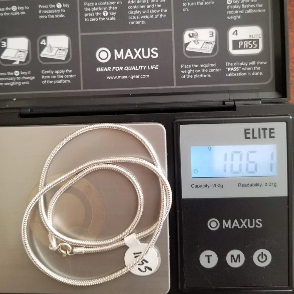 Solid 925 Sterling Silver 2mm 16" Snake Chain Spring Lock Clasp Necklace Fashion - Picture 6 of 6